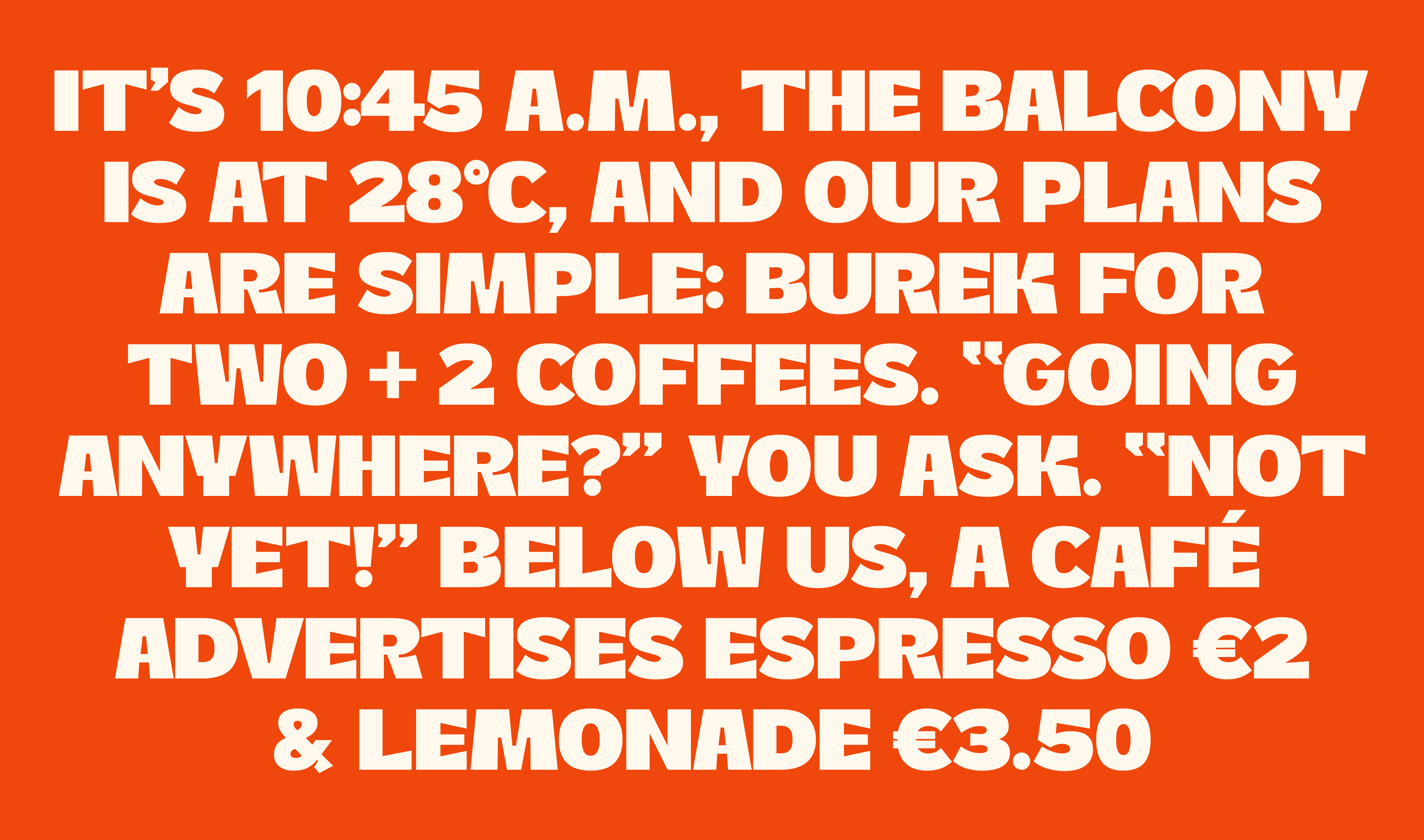 Burek Latin lettering with numerals and punctuation